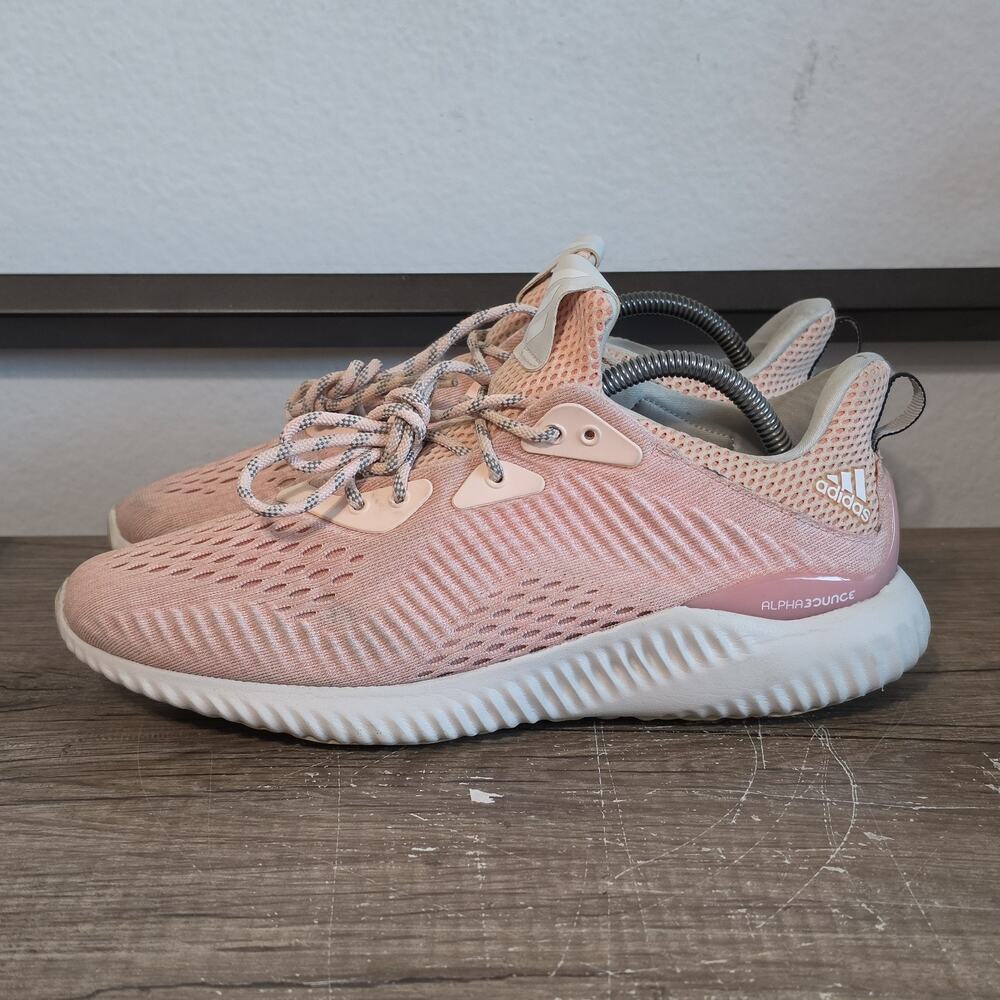Adidas Alphabounce EM Women's Athletic Running Shoes Sneakers Size 9.5 Icy Pink